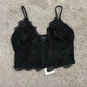 Bardot Lace Crop Top